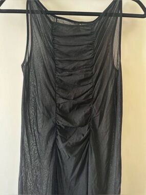 Vivienne Tam Black Ruched dress early 2000’s